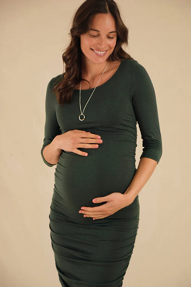 Organic Bamboo 3/4 Sleeve Maternity Dress Dress from Bamboo Body maternity store australia